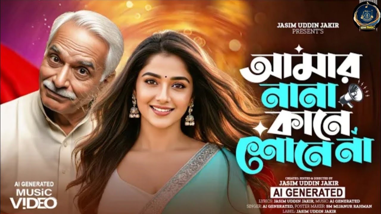 Ai Generate Music video। আমার নানা কানে শোনেনা। Bangla song 2025। Ai video। funny music video। 