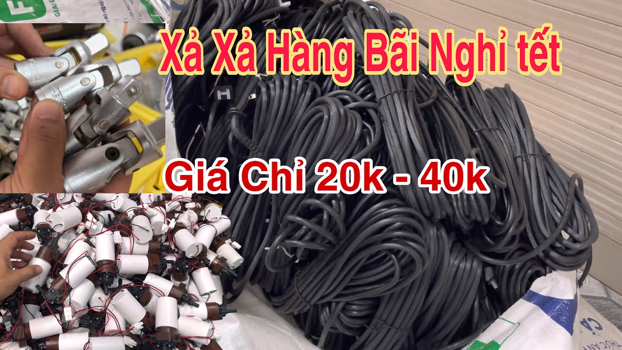 Xả xả hết hàng bãi nghỉ tết giá chỉ 20k, Dây điện mỹ, bơm hàn, công tắc, sưởi cây, máy đo huyết áp