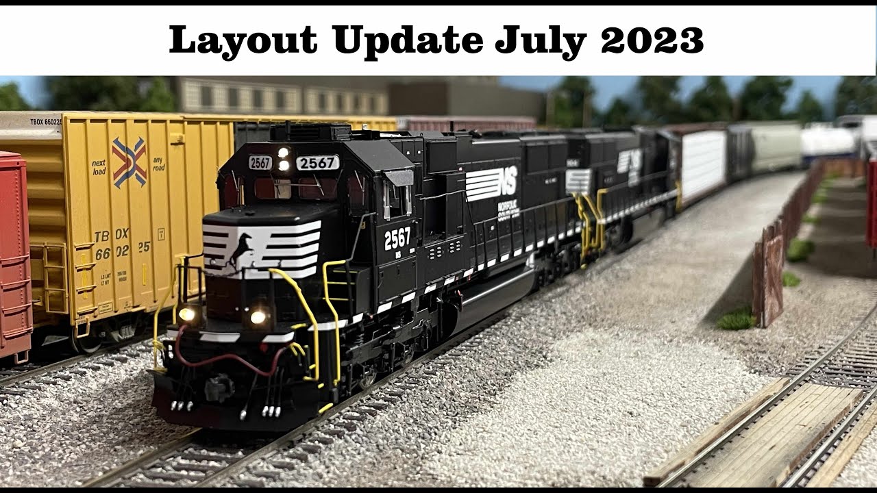 Layout and train room update. July 2023