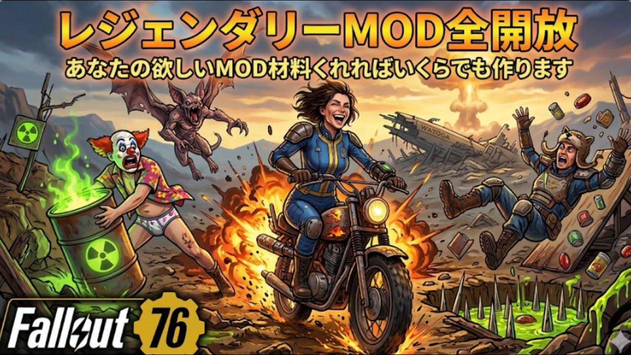 fall out 76　ポスター貼り 全mod解除　MOD作ります　ライブ 参加大歓迎 復帰勢　初見さん　フレンド