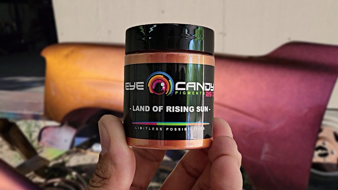 Let's Spray - Land of the Rising Sun (Colorshift) over RUSTOLEUM Black Paint
