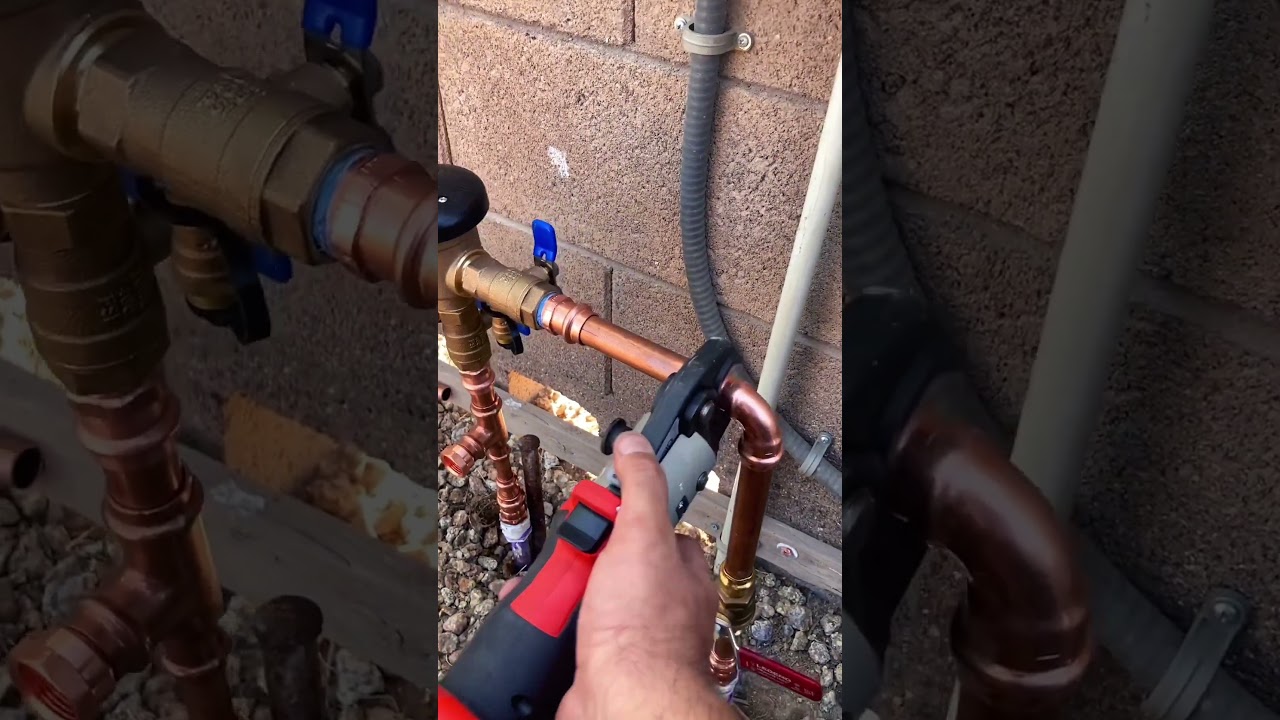 Ridgid RP241 Propress tool in action #plumner #plumbing #ridgidtools #shortsfeed #shorts #foryou