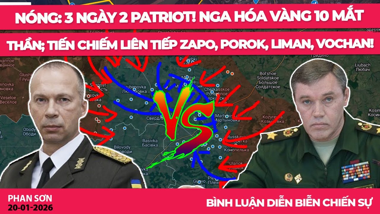 NÓNG: 3 ngày 2 Patriot! Nga hóa vàng 10 mắt thần; tiến chiếm liên tiếp Zapo, Porok, Liman, Vochan!