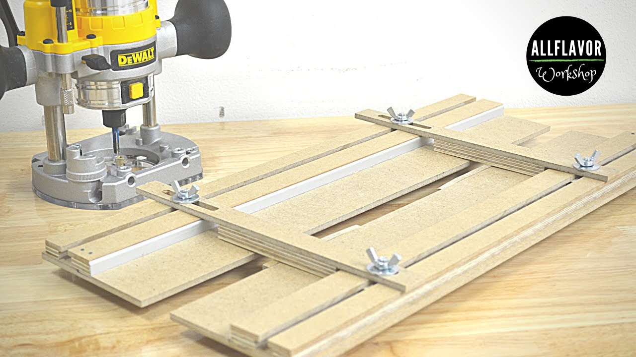 Adjustable Router Guide Jig | Router Template for Dados and Squares