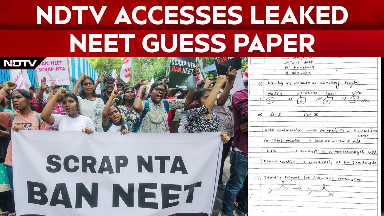 Утечка экзаменационных работ NEET | NDTV получили доступ к рукописным &laquo;черновым вариантам&raquo; NEET, ...