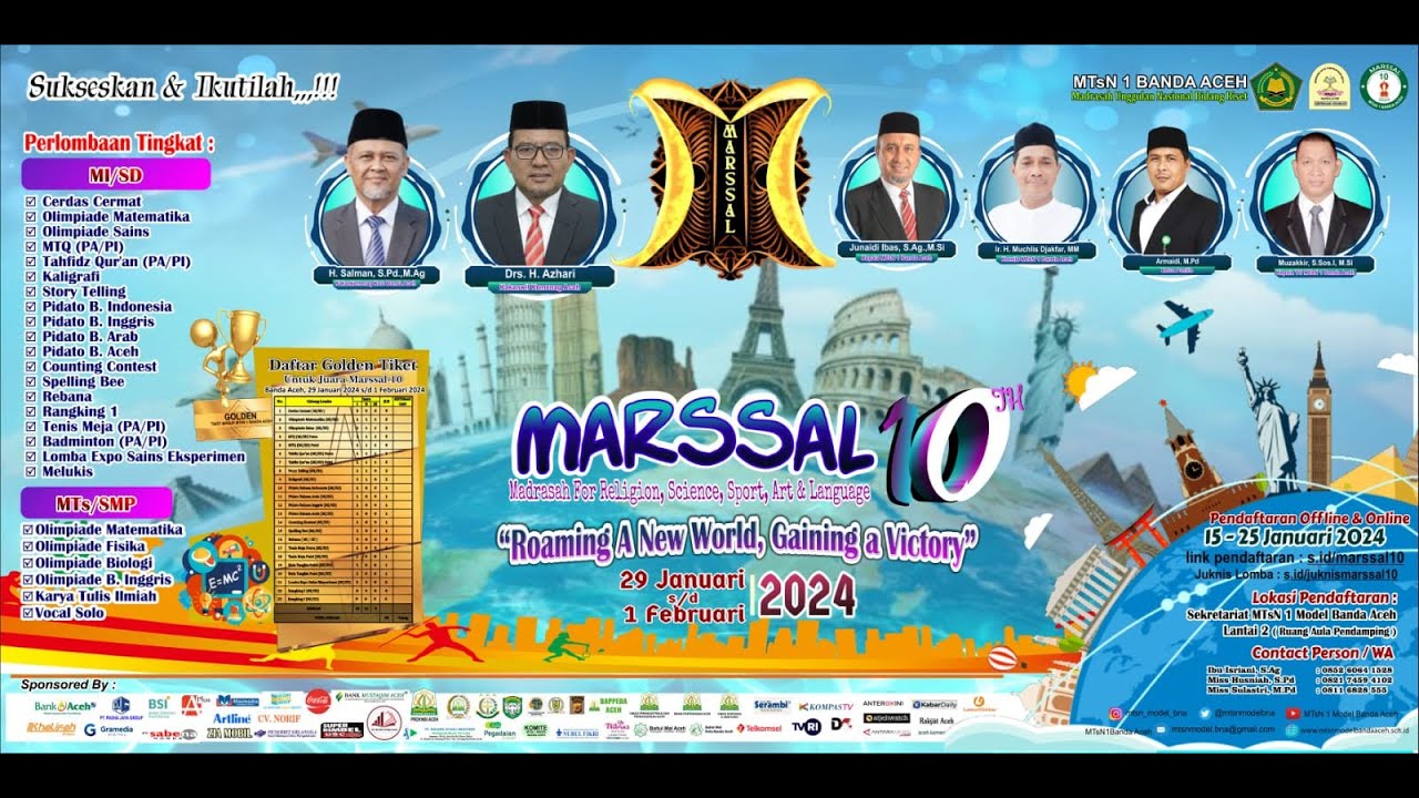 LIVE: Opening Ceremony MARSSAL-10 MTsn 1 Banda Aceh Tahun 2024