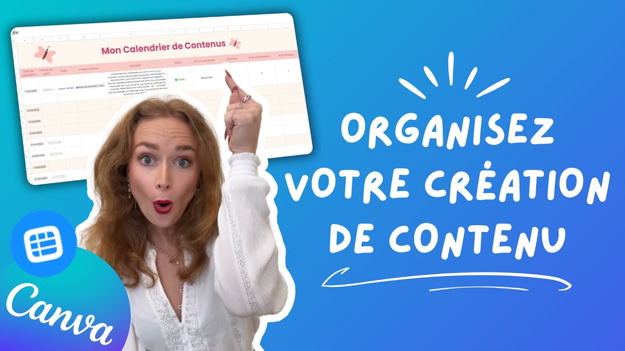 Créer un CALENDRIER DE CONTENUS 📅 avec CANVA [TUTO + 🎁 TEMPLATE OFFERT 🎁]
