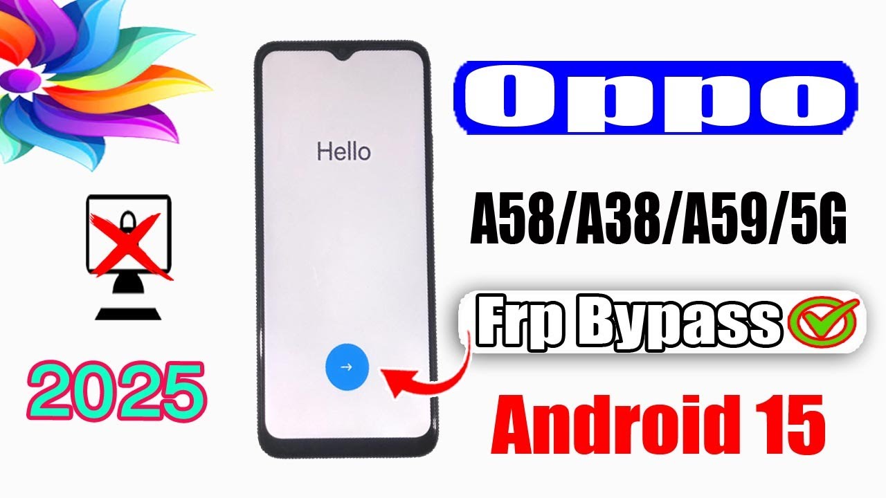 OPPO A58/A38/A59/5G/ FRP Bypass Android /13/14/15 (Share article Not Working Fix) Without Pc 2025//