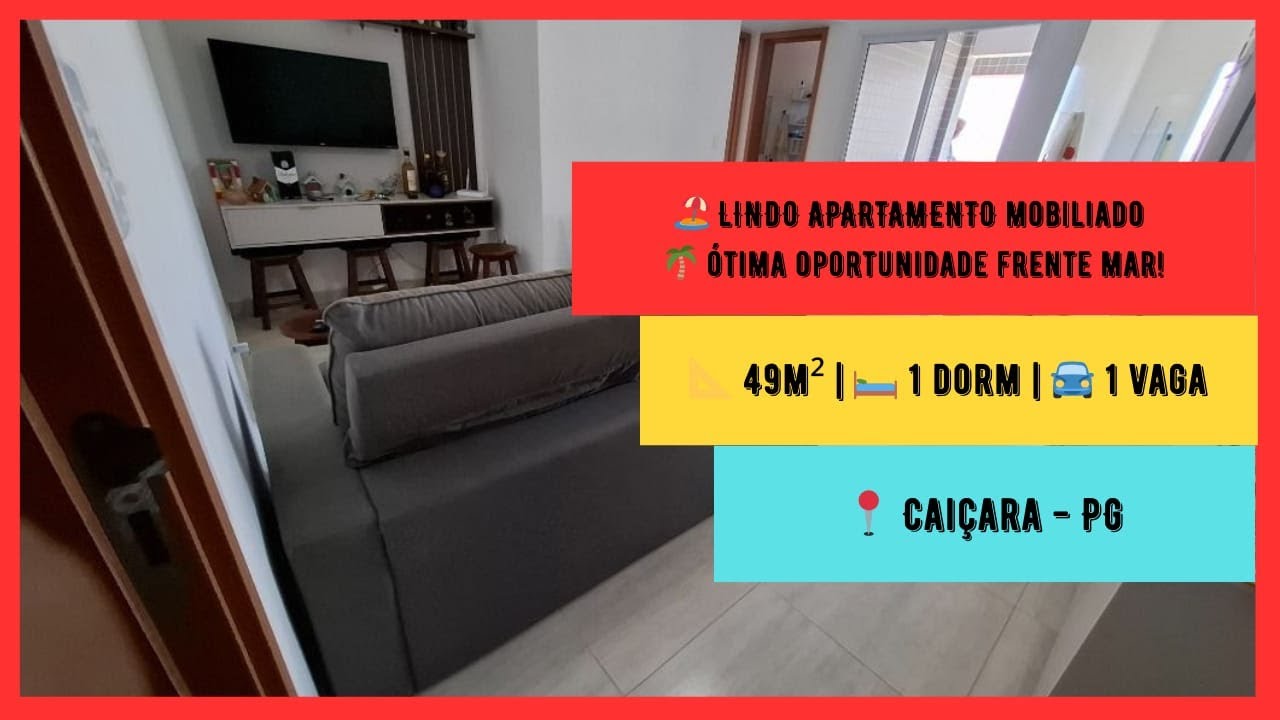 Apartamento com 1 dormitório à venda no Caiçara em Praia Grande.