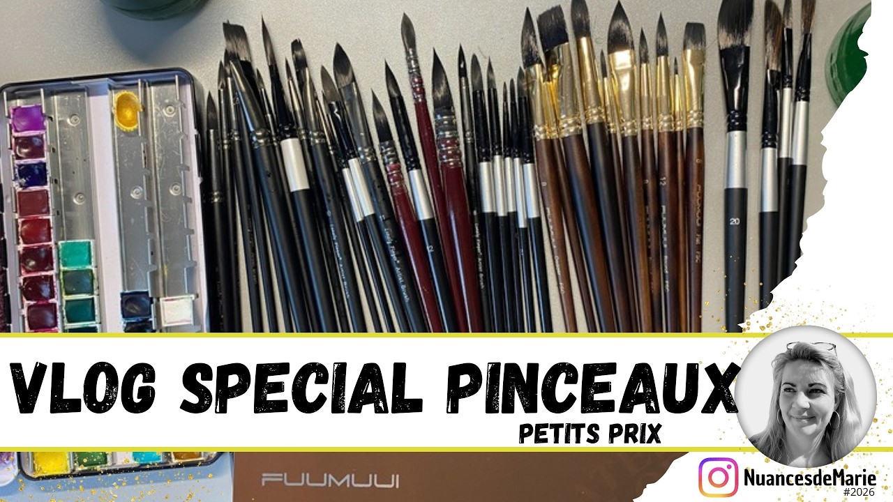 VLOG SPECIAL PINCEAUX AQUARELLE A PETIT PRIX Test Amazon & Temu une bien belle découverte coloriage