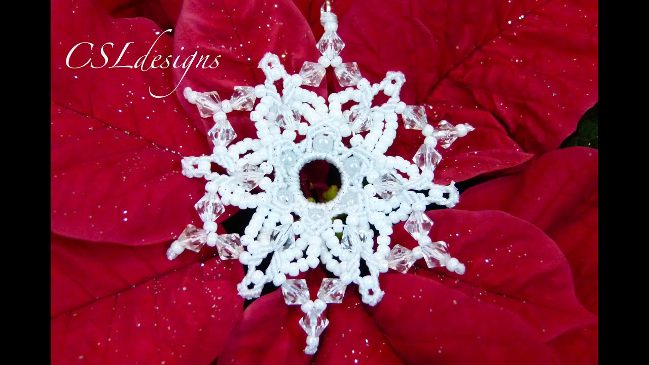 Micro macrame snowflake | Christmas