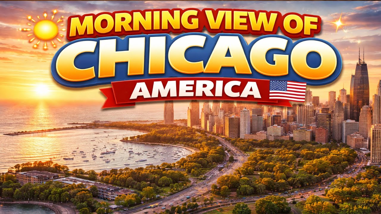 MORNING VIEW OF CHICAGO AMERICA 🇺🇸