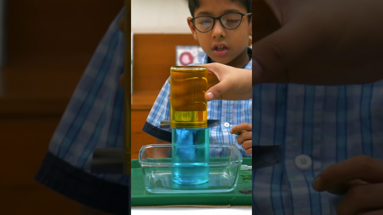 Hot and cold water density experiment #hotandcoldwater #experiments #kidsactivities