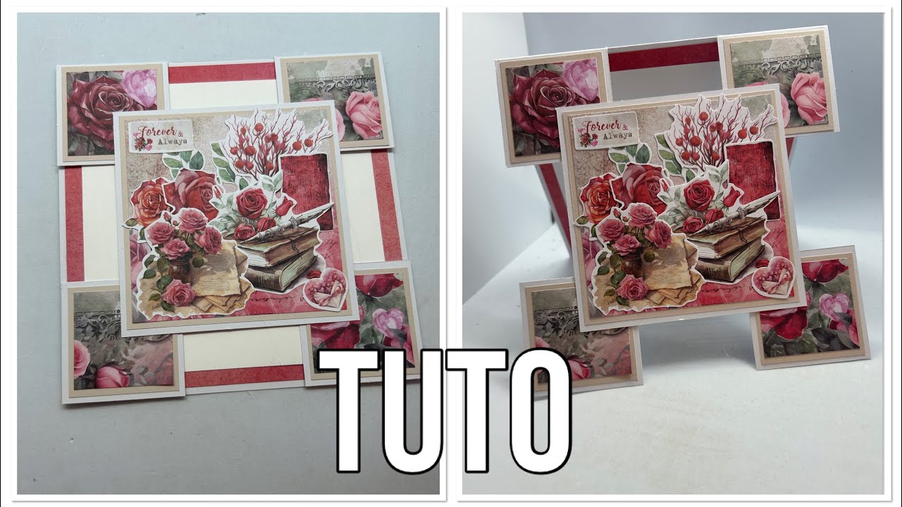 TUTO CARTE carré effet WAHOUUU // fete des meres