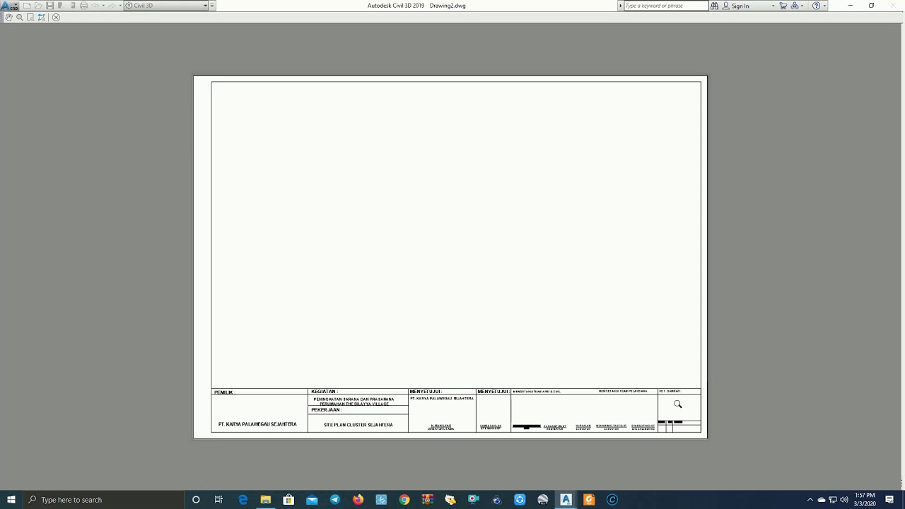 Membuat Template (KOP  Plan Dan Profile) Di Autocad Civil 3D