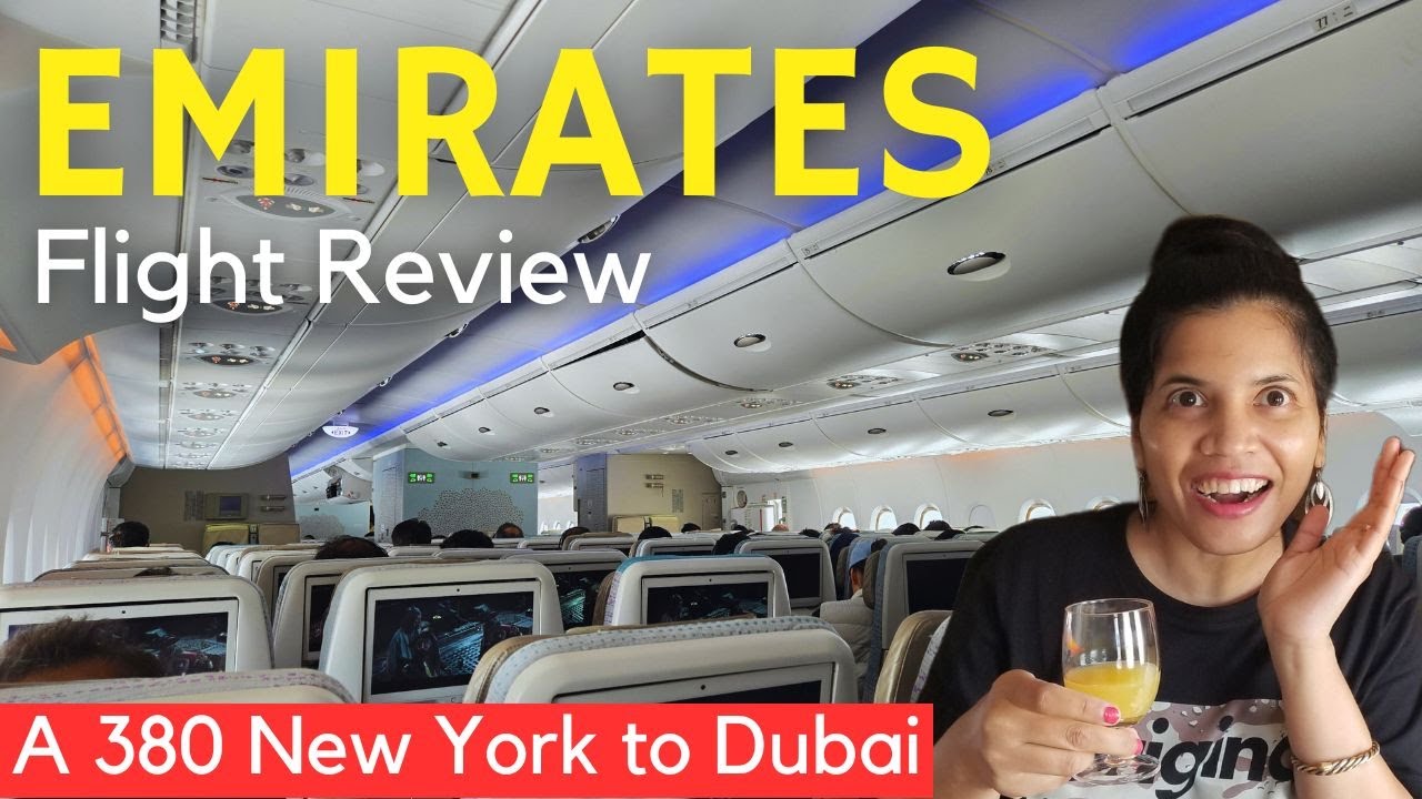 ОБЗОР рейса Emirates из Нью-Йорка в Дубай | JFK-DXB | Эконом-класс Airbus A380 [2025]