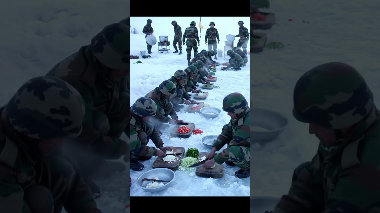 Indian Army in Snow Patrol 🇮🇳 | 19 Soldiers Prep Food in Freezing Cold| Life at Himalayan Post#army