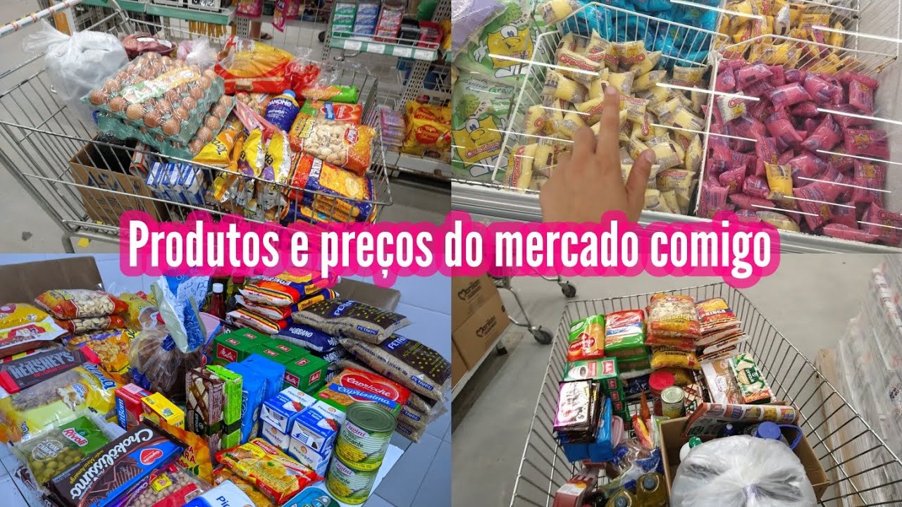 COMPRAS DE M&Ecirc;S NO MERCADO ! GRAVEI TUDO , MOSTREI PRE&Ccedil;OS E PRODUTOS