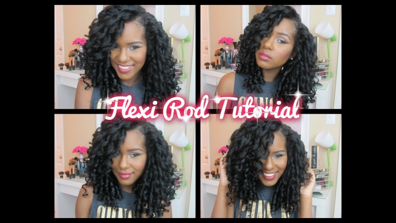 Big Bouncy Flexi Rod Tutorial - CURLS Crème Brule & Blueberry Curl Control Paste