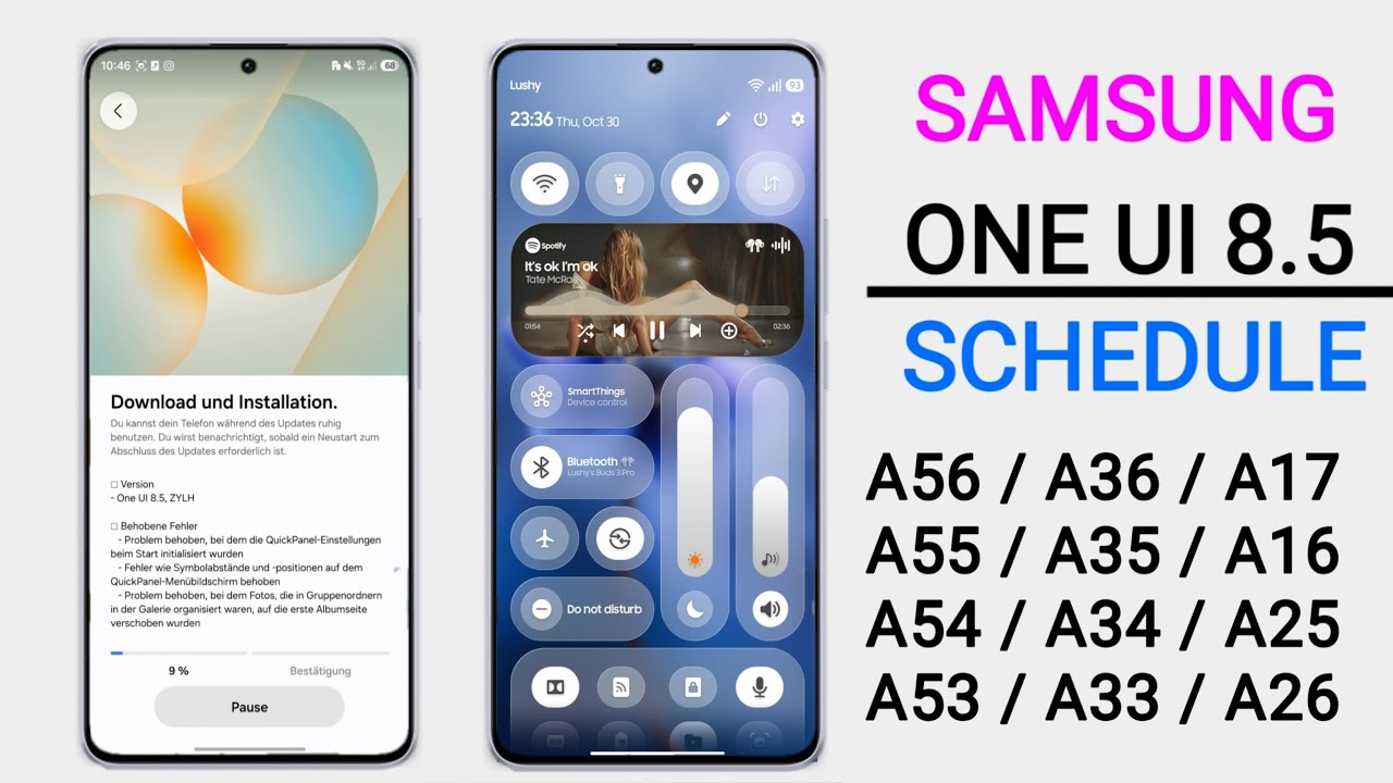 Samsung (A Series) One Ui 8.5 Update : Schedule🔥 A35,A55,A73,A15,A16,A25,A34,A54,A56,A36