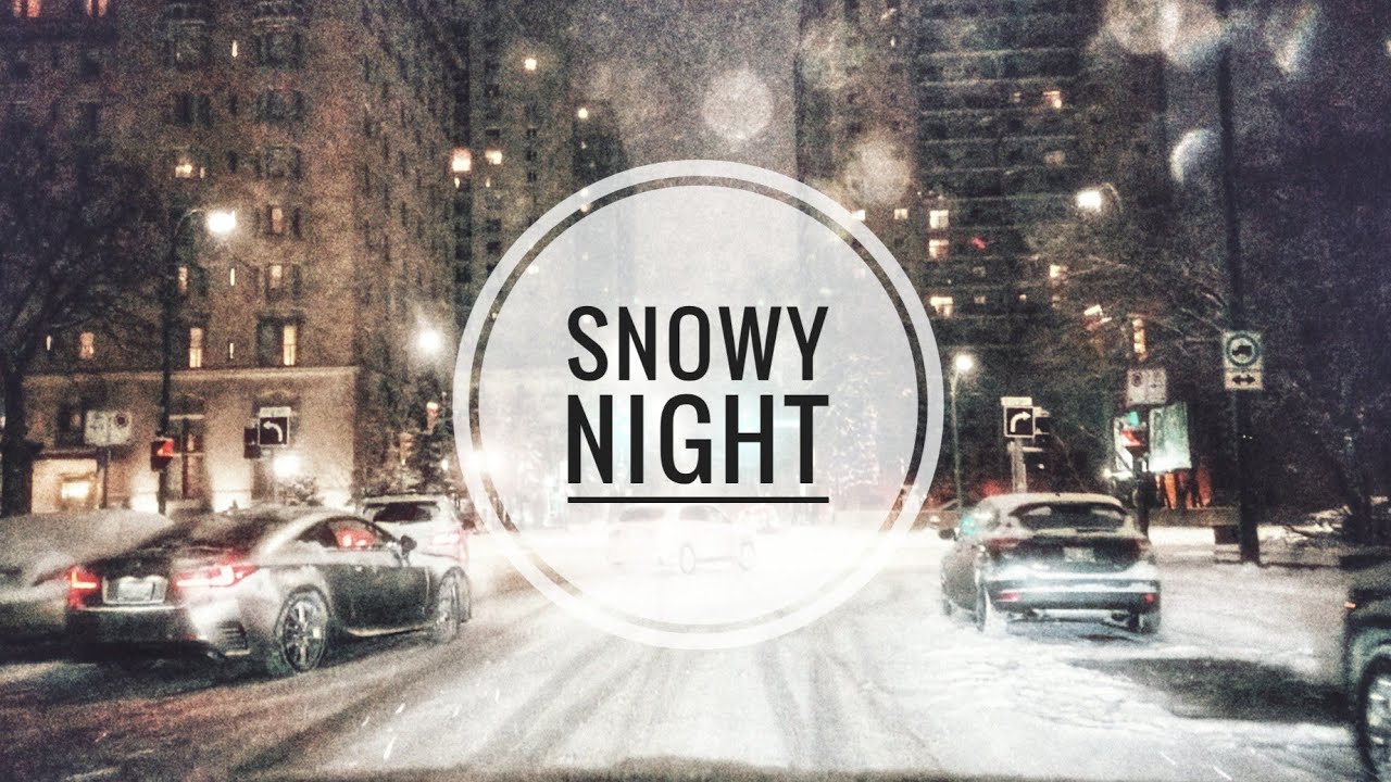 Driving Downtown-The Snowy Night of Winnipeg, Canada