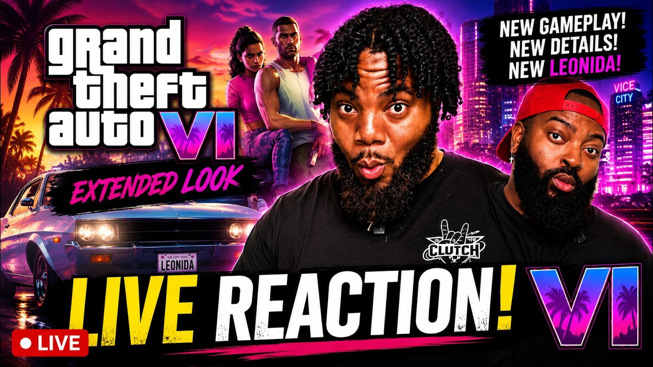 🔥 GTA 6 EXTENDED LOOK LIVE REACTION!! NEW GAMEPLAY & DETAILS?!