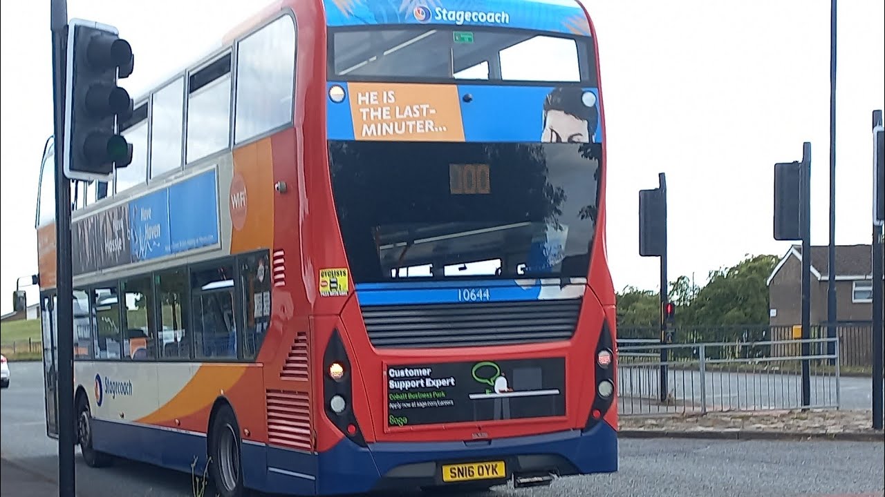 Full Route Visual: Stagecoach Northeast Service 11 North Kenton to West denton Shops 10644/SN16 OYK.