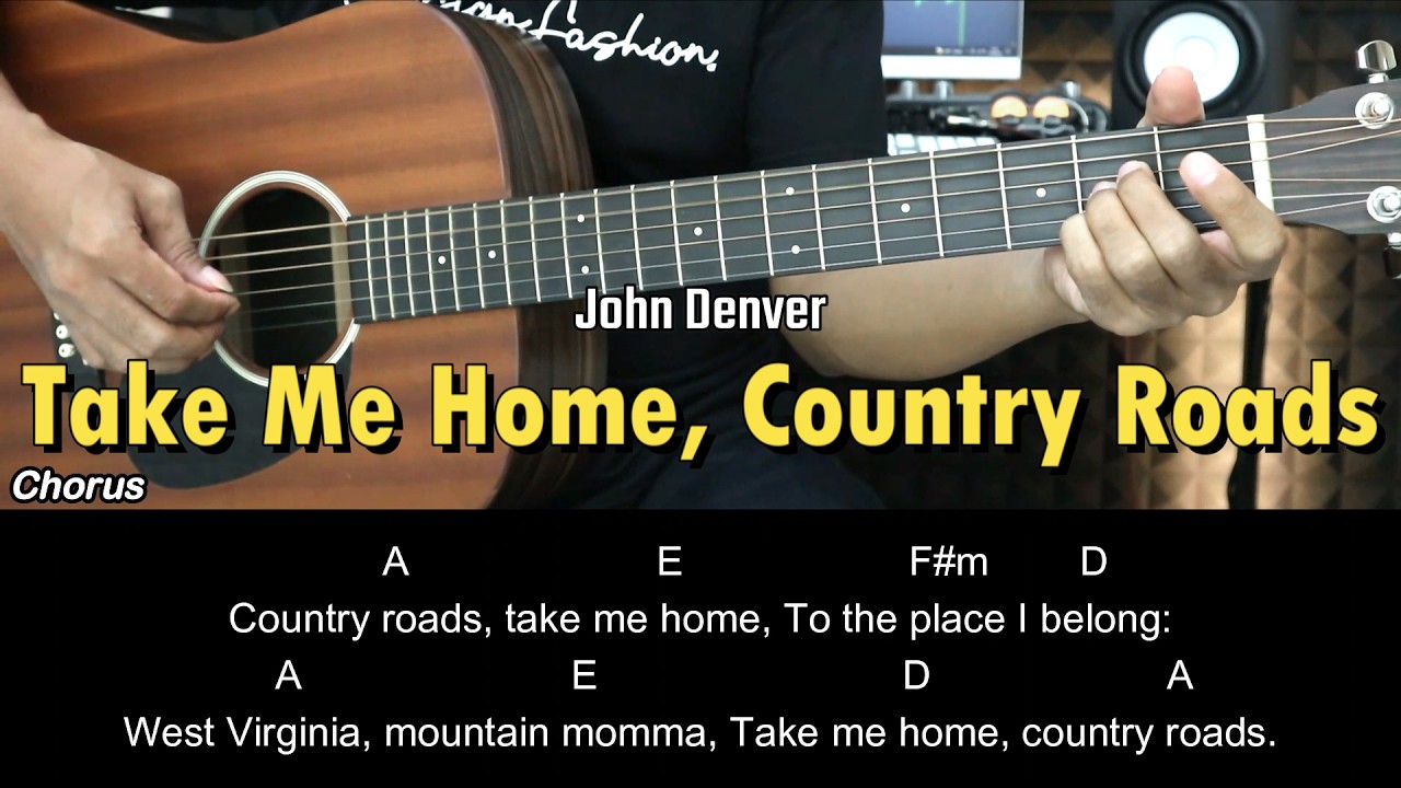 Take Me Home, Country Roads - John Denver | EASY Guitar Tutorial with Chords / Lyrics