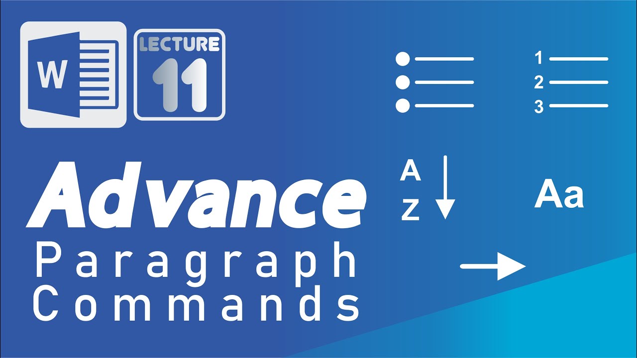 Lecture 11 | Microsoft Word | Advance Paragraph Commands | Taj Institute | Urdu | Hindi