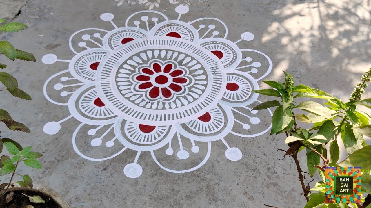 Rangoli/Alpana Rangoli/Diwali Rangoli Alpana 🤗🤗😃🥰 #bangaiart #shorts ⭐