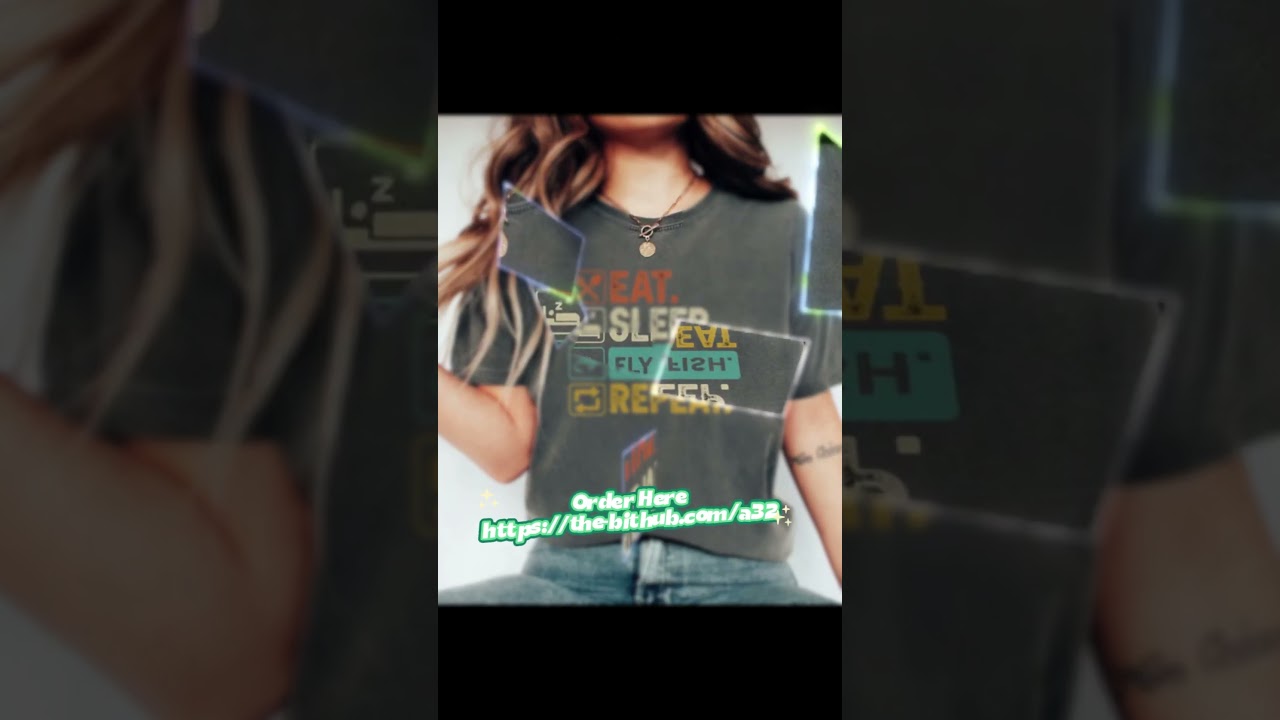 Eat Sleep Fly Fish Repeat T-Shirt | Fishing Lover Gift | Fisherman Tee | Angler Top