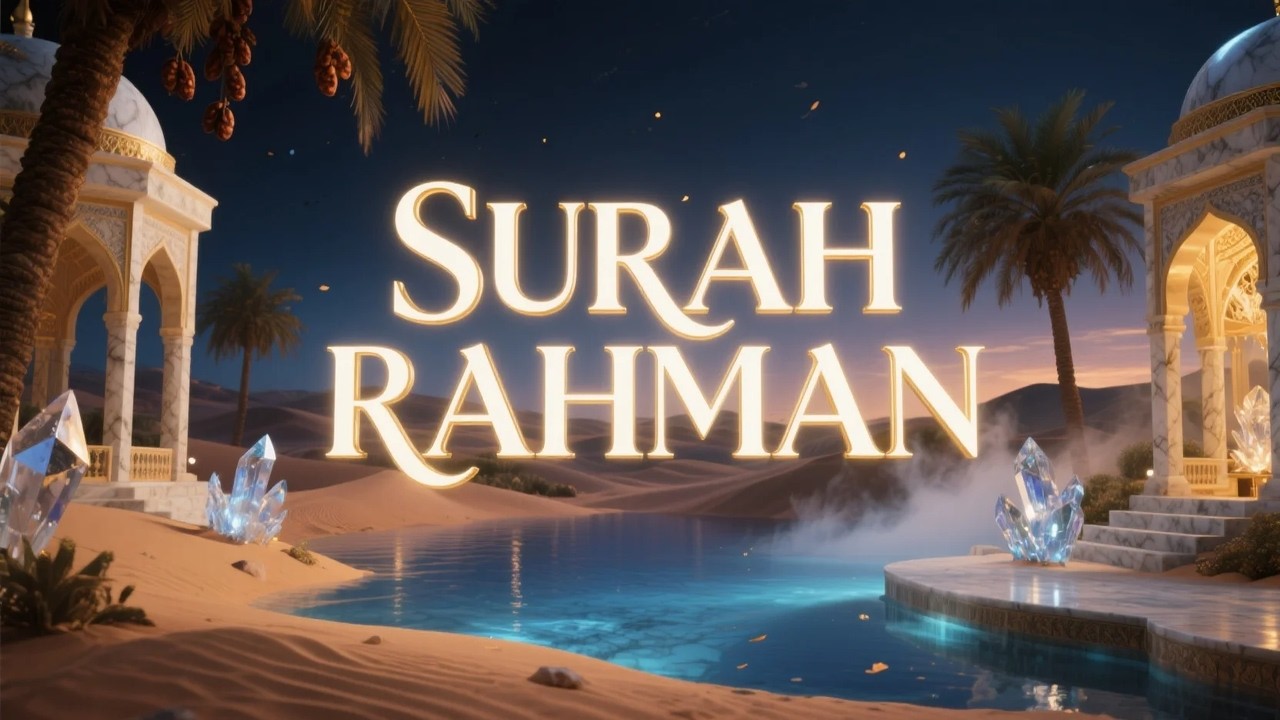 Surah Ar Rahman سورة الرحمن | تلاوة جميلة تبعث السكينة في هدوء الليل | #هدوء_الليل