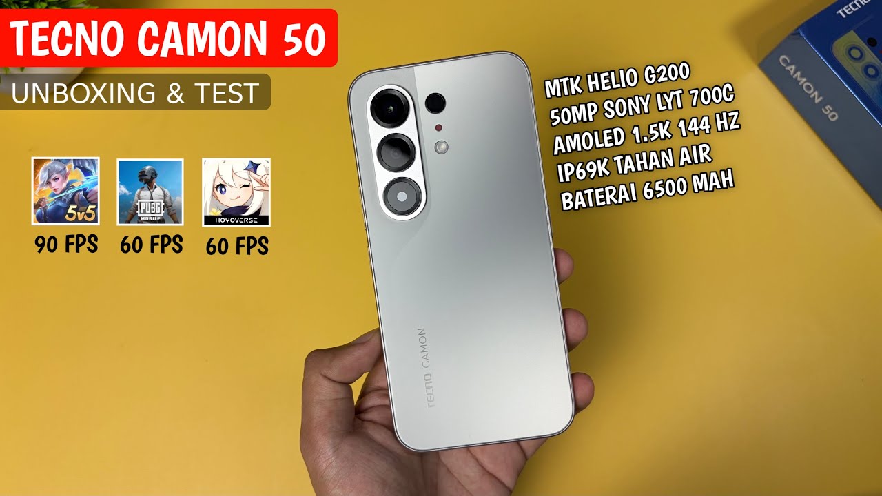 A FLAGSHIP-CLASS CAMERA?! Tecno Camon 50 Unboxing - Gaming Test + Camera Test!