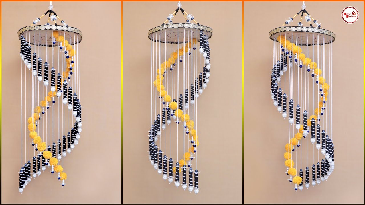 Amazing !! Wool Wind Chime Making || Handmade Wall Hanging Craft