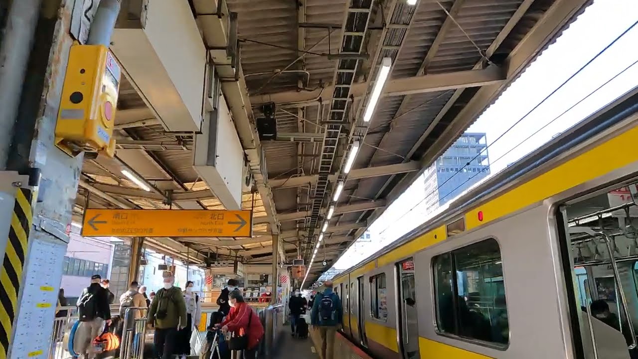 Nakano Station JB07 | JR Chuo Sobu Line Walks | Tokyo Railways Exploration | Japan 4K ASMR