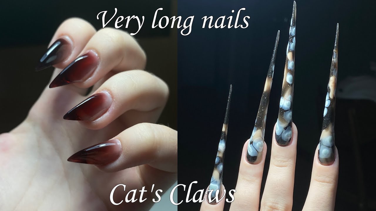 long nails | ugly design | cat’s claws nails 
