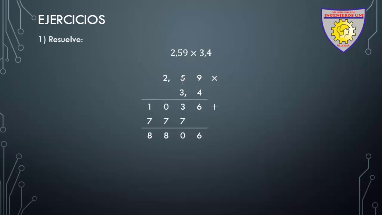 13 Clase Aritmética Multiplicación de Números Decimales - Quinto Grado de Primaria