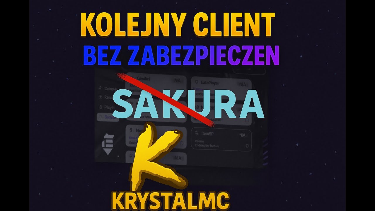 Sakura Client Crack vs KrystalMC = MASAKRA (antycheat rozjebny)