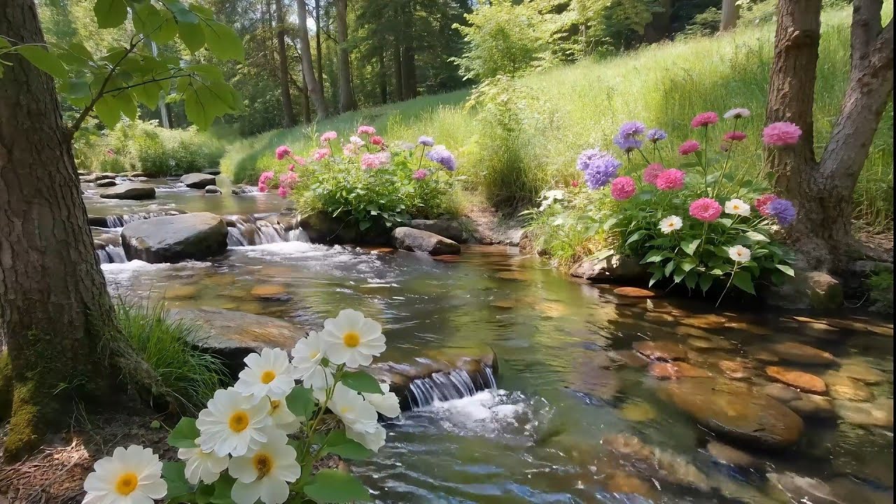 Tranquil River Like Heaven Flowing Slowly to Quiet Thoughts and Guide You Into Deep Rest