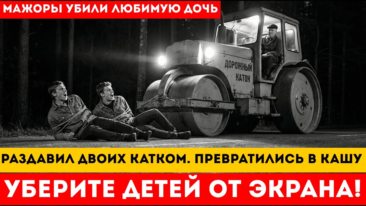 РАЗМАЗАЛ ПО АСФАЛЬТУ КАТКОМ ОБОИХ. МЕСТЬ РАБОТЯГИ ЗА ДОЧКУ. ИЗНАСИЛЫВАЛИ И ЗАДУШИЛИ НЕВИННУЮ ДЕВОЧКУ