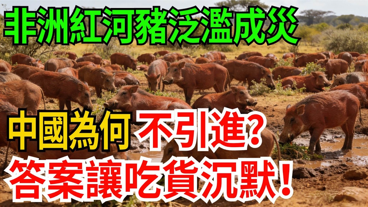 非洲紅河豬泛濫成災，中國一年消費5000萬噸豬肉，為何不引進？答案讓吃貨沉默！【觀勢經緯】#科普#世界之最 #出類拔萃 #top10#紅河豬 #非洲豬瘟 #生物入侵 #生態失衡 #野生動物保護