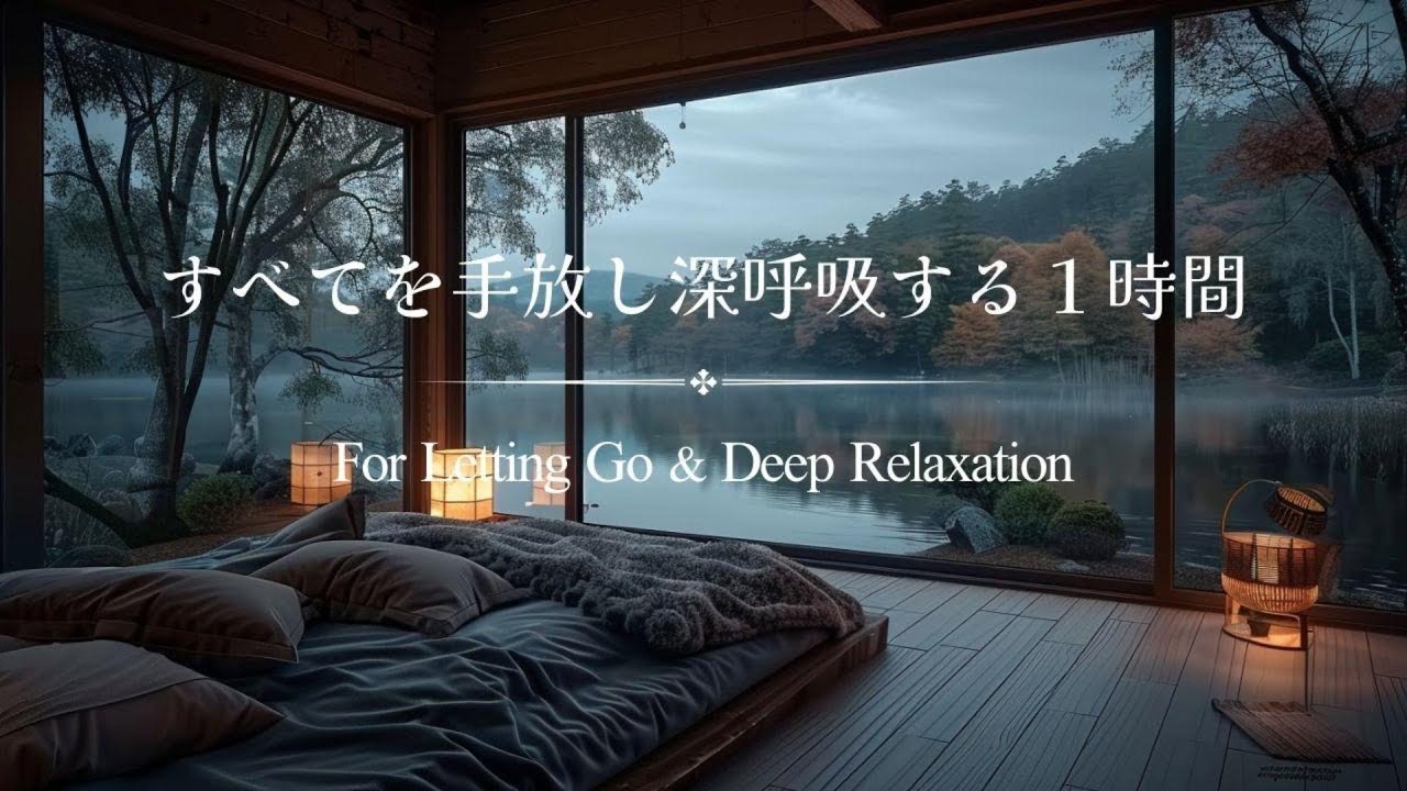 🌙【Rain Piano BGM】すべてを手放し深呼吸する1時間｜安眠・深いリラックス  For Letting Go & Deep Relaxation