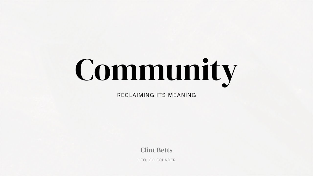 What is community?