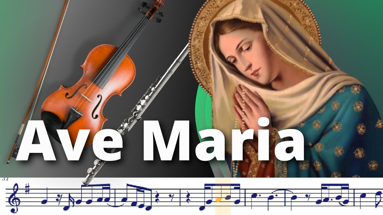 Ave Maria (Bach Gounod) Easy Sheet Music (Violin / Flute / Keyboard)