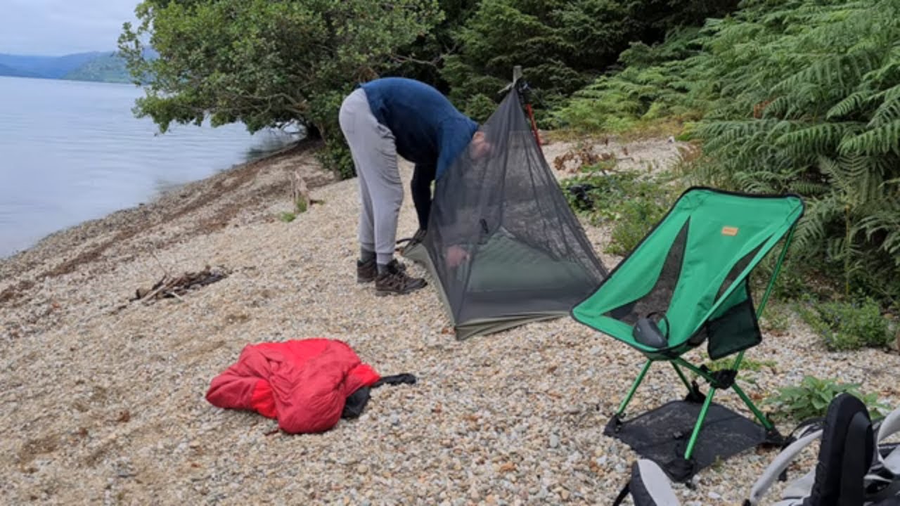 Wild camping on a secret beach at Loch Lomond - Part 2
