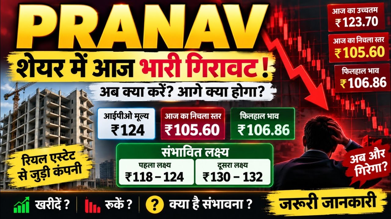 PRANAV Share Price Target | आज इतनी बड़ी गिरावट क्यों ? आगे क्या होगा ? pranav share latest news