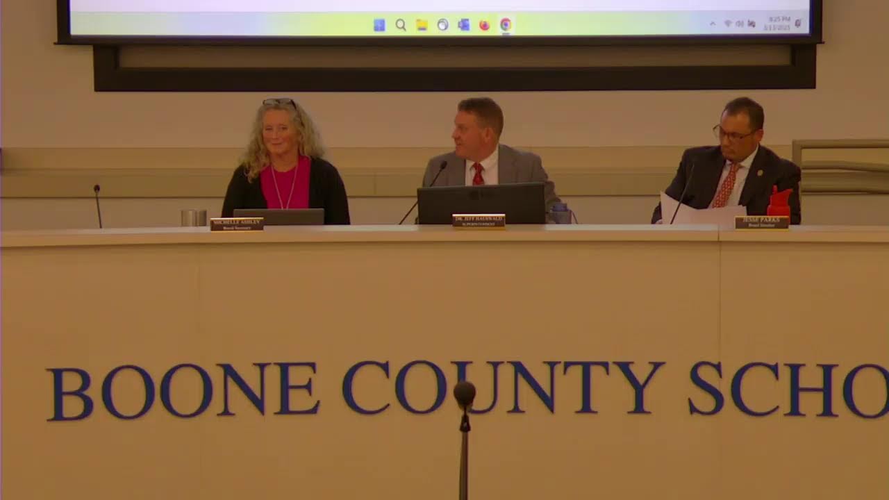 Boone County School Board Meeting For March 2025