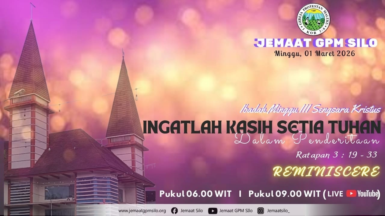 LIVE STREAMING | IBADAH MINGGU SENGSARA III | 09.00 WIT