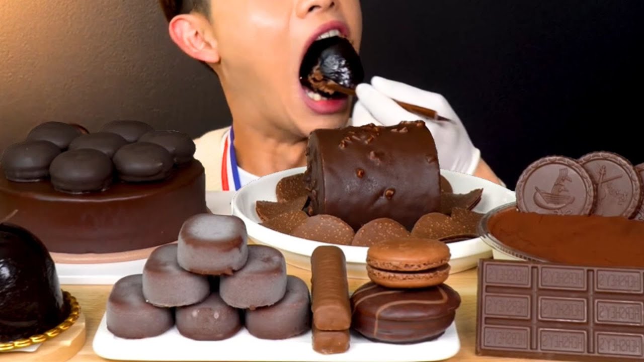 ASMR MUKBANG CHOCOLATE Cake, Ice Cream, Tiramisu, Mousse