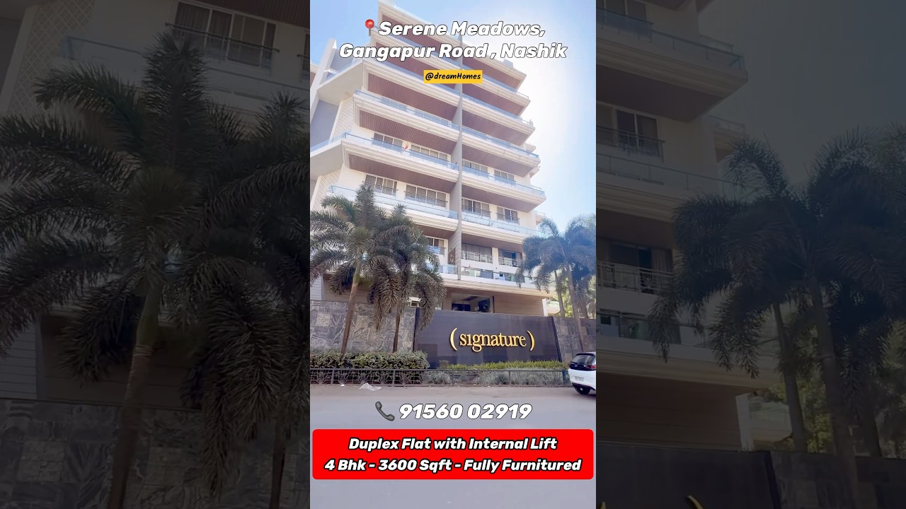 4 bhk Duplex 🔥Fully Furnished flat for sale 🔥Nashik real estate